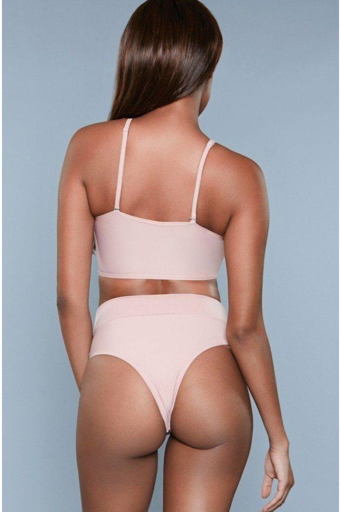 BeWicked Convertible Top 2 Piece Swimsuit in Pink 