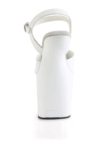 Pleaser CRAZE-809 White Patent Sandal in White Patent