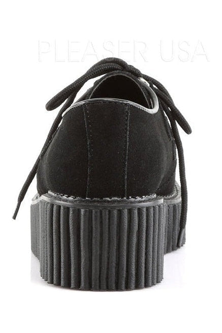 CREEPER-101 Demonia Shoe | Black Genuine Leather-Demonia-Creepers-SEXYSHOES.COM