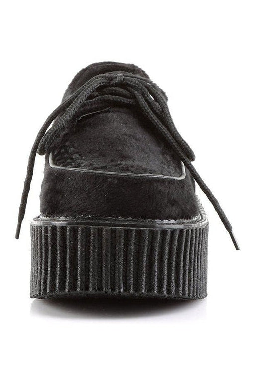 CREEPER-202 Creepers | Black Faux Leather