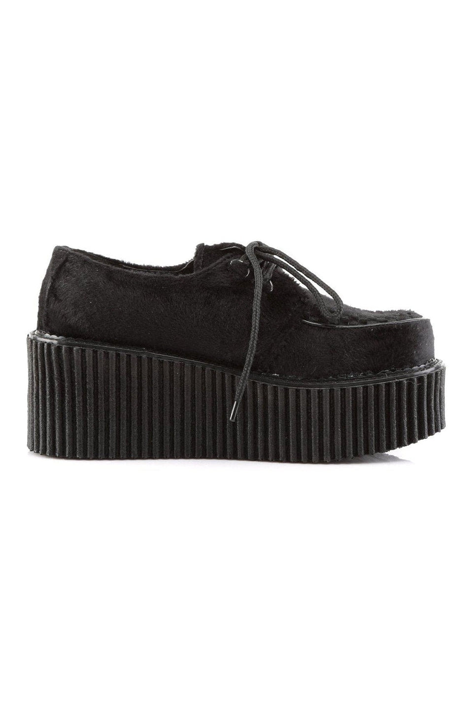 CREEPER-202 Creepers | Black Faux Leather-Creepers-Demonia-SEXYSHOES.COM