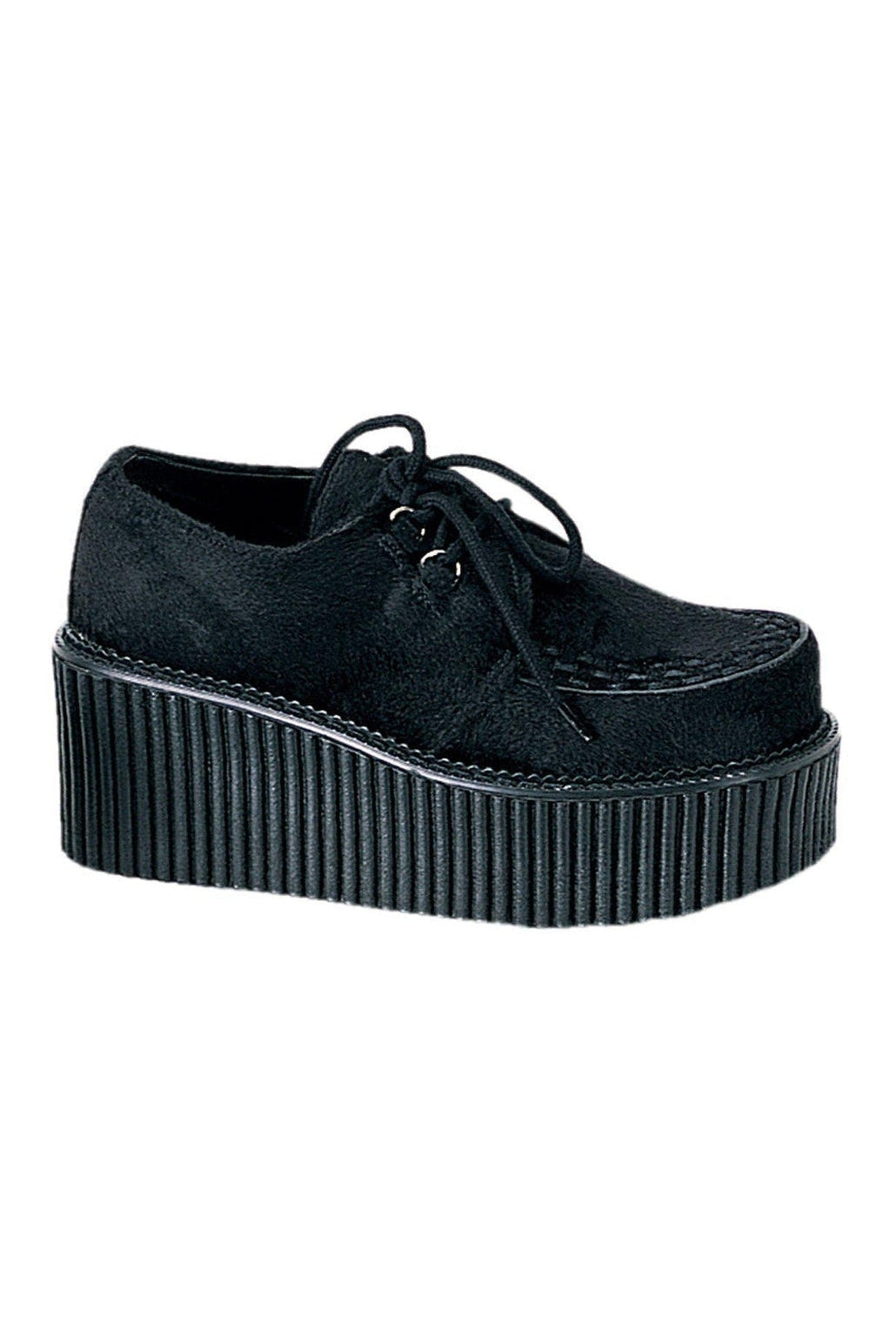 CREEPER-202 Creepers | Black Faux Leather-Creepers-Demonia-SEXYSHOES.COM