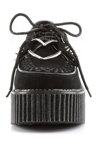 Demonia CREEPER-206  Shoe in Black Fabric