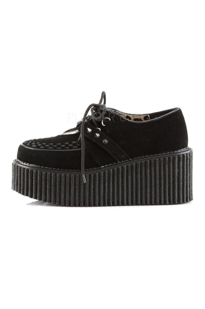 CREEPER-206 Demonia Shoe | Black Fabric-Demonia-Creepers-SEXYSHOES.COM