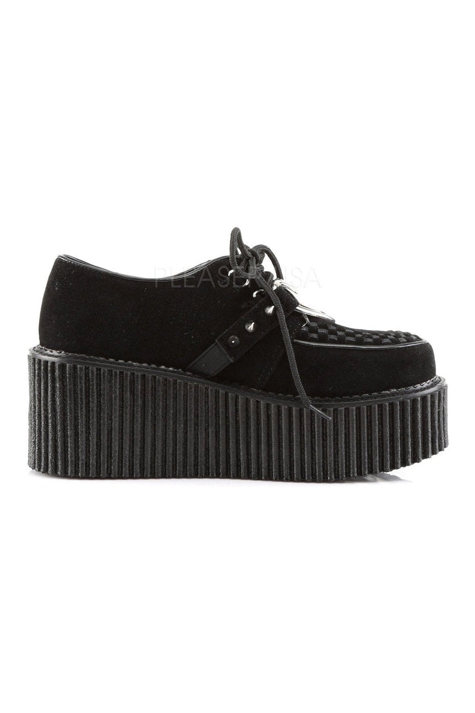 Demonia CREEPER-206  Shoe in Black Fabric