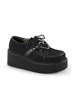 CREEPER-206 Demonia Shoe | Black Fabric