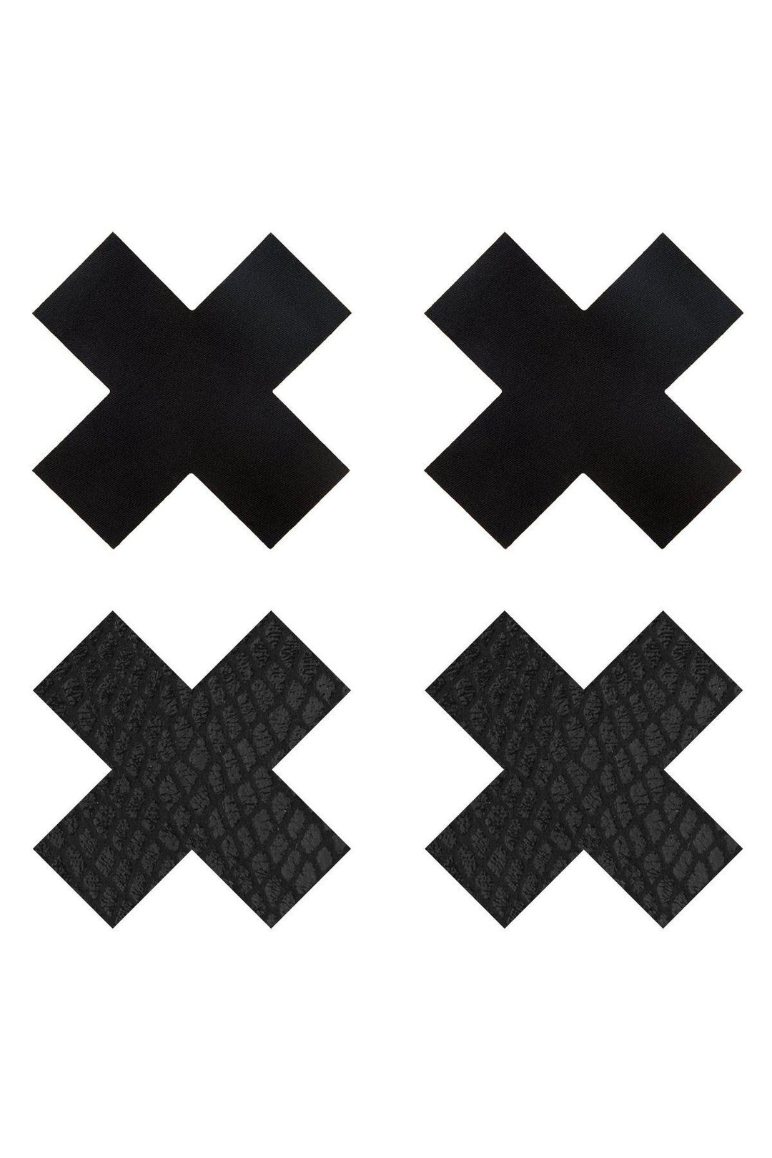 Peekaboo Pasties Crosses Pasties Set in Black  from SexyShoes.com