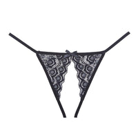 Crotchless Lace Panty-Panties-Adore Lingerie-Black-O/S-SEXYSHOES.COM