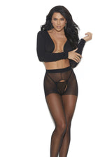 Crotchless Pantyhose With Back Seam