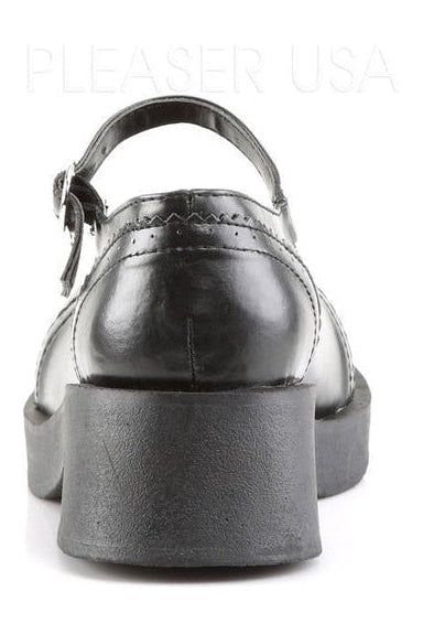 Demonia CRUX-07 Lolita in Black Faux Leather