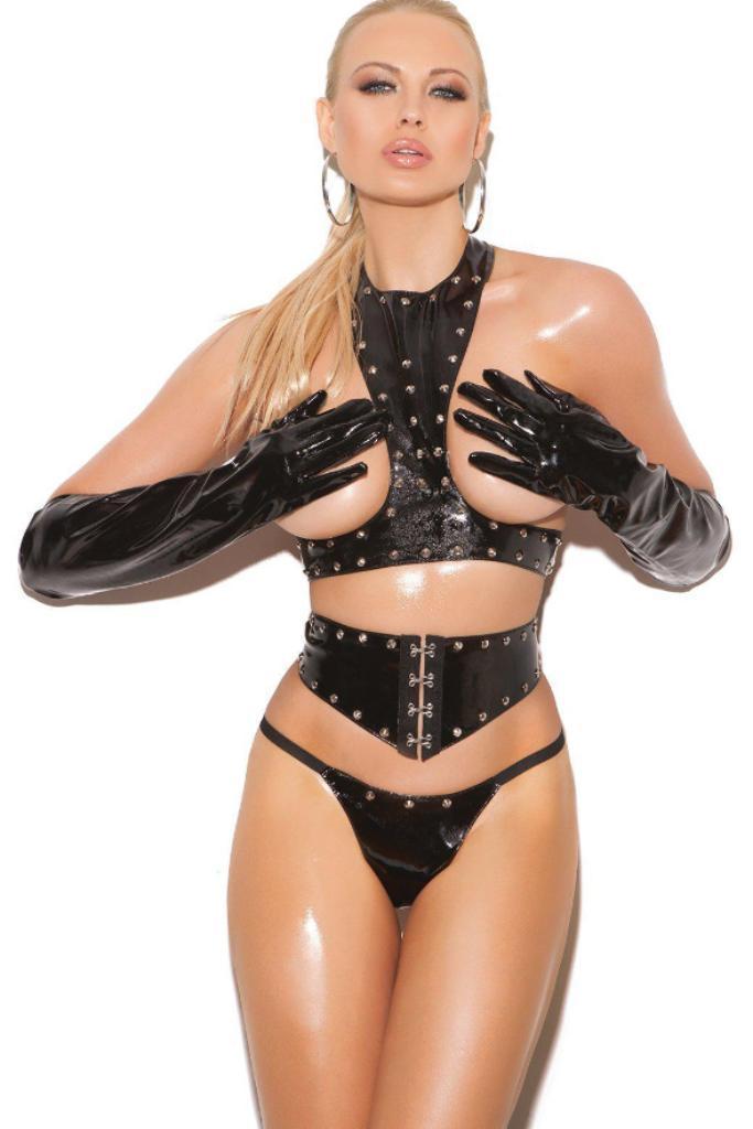 Cupless Top with Harness Set-Elegant Moments-SEXYSHOES.COM