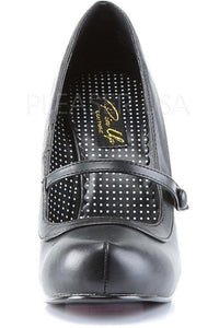 Pin Up Couture CUTIEPIE-02 Pump in Black Faux Leather