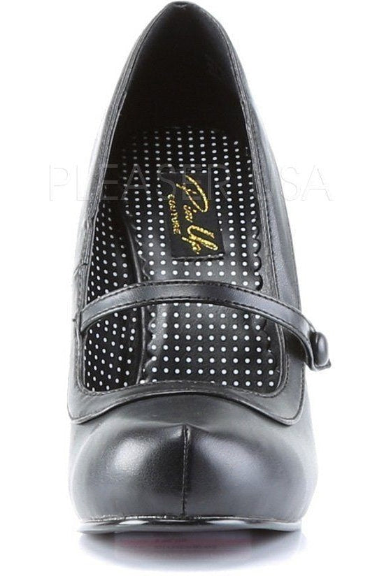 CUTIEPIE-02 Pump  | Black Faux Leather