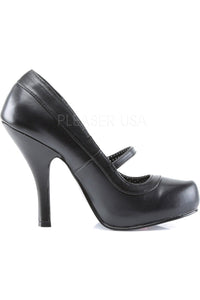 Pin Up Couture CUTIEPIE-02 Pump in Black Faux Leather