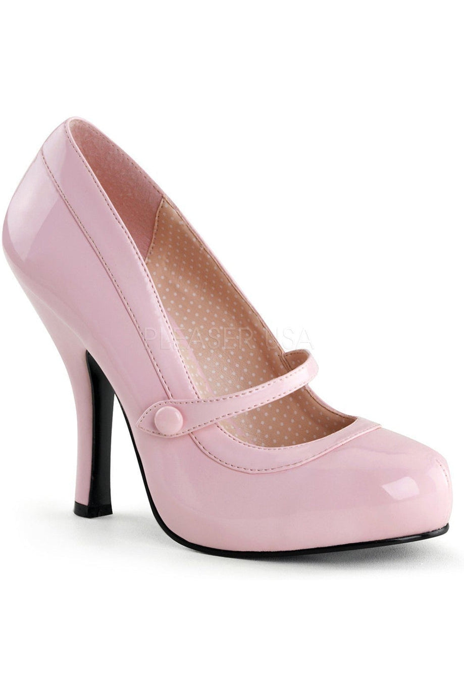 CUTIEPIE-02 Pump | Pink Patent-Pin Up Couture-Pink-Mary Janes-SEXYSHOES.COM