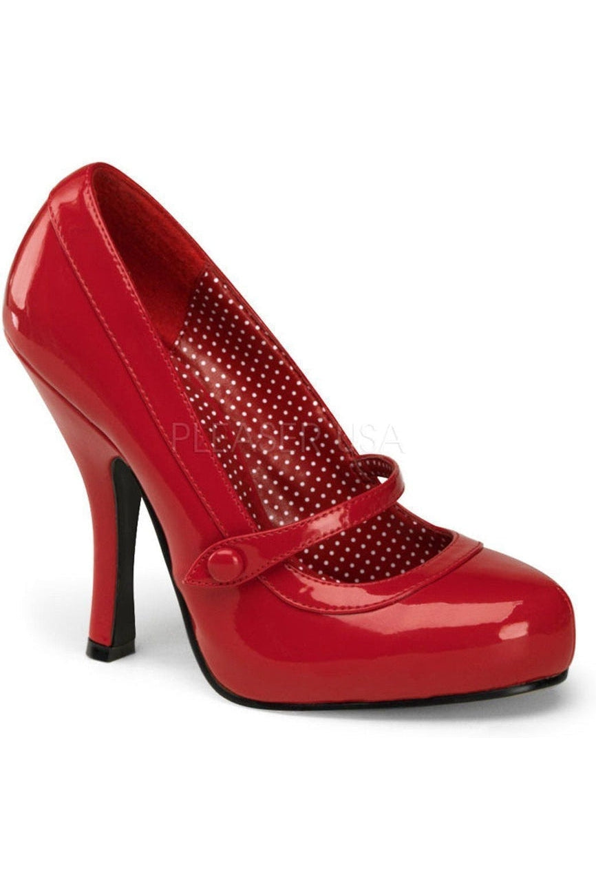 CUTIEPIE-02 Pump | Red Patent-Pin Up Couture-Red-Mary Janes-SEXYSHOES.COM