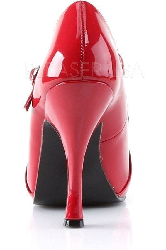 CUTIEPIE-08 Pump | Red Faux Leather-Pin Up Couture-Mary Janes-SEXYSHOES.COM