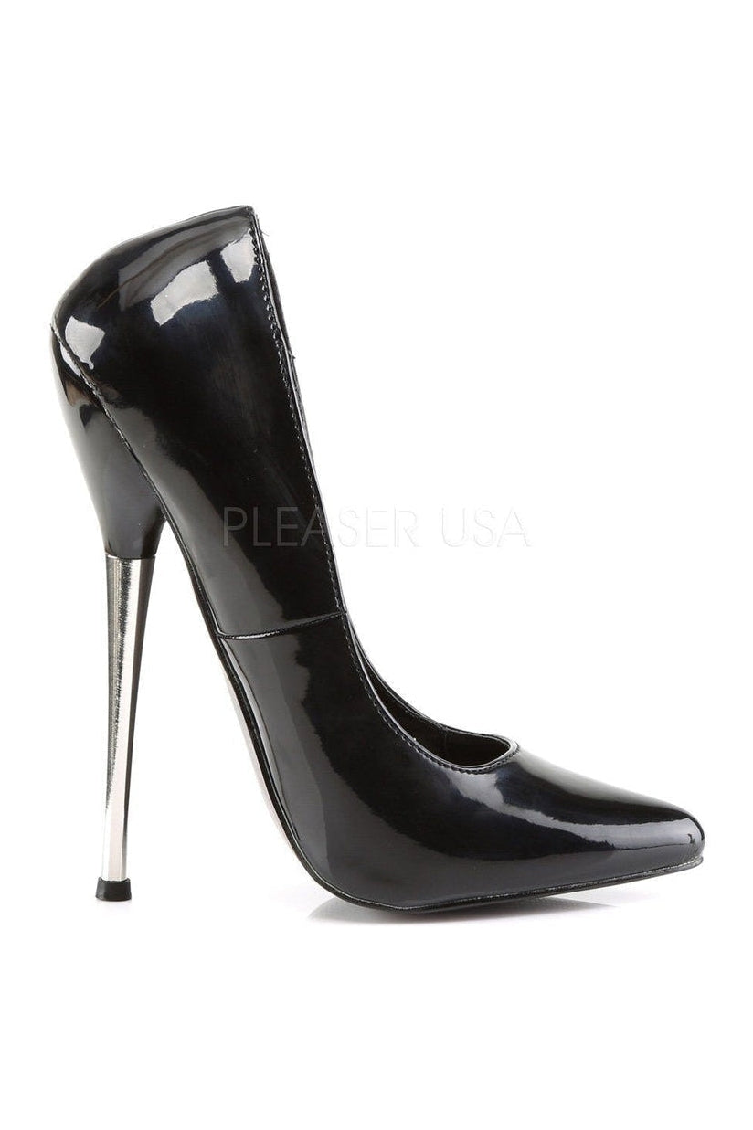 DAGGER-01 Pump | Black Patent-Pumps- Stripper Shoes at SEXYSHOES.COM