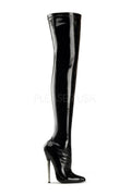 DAGGER-3000 Thigh Boot | Black Patent