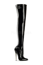 DAGGER-3000 Thigh Boot | Black Patent