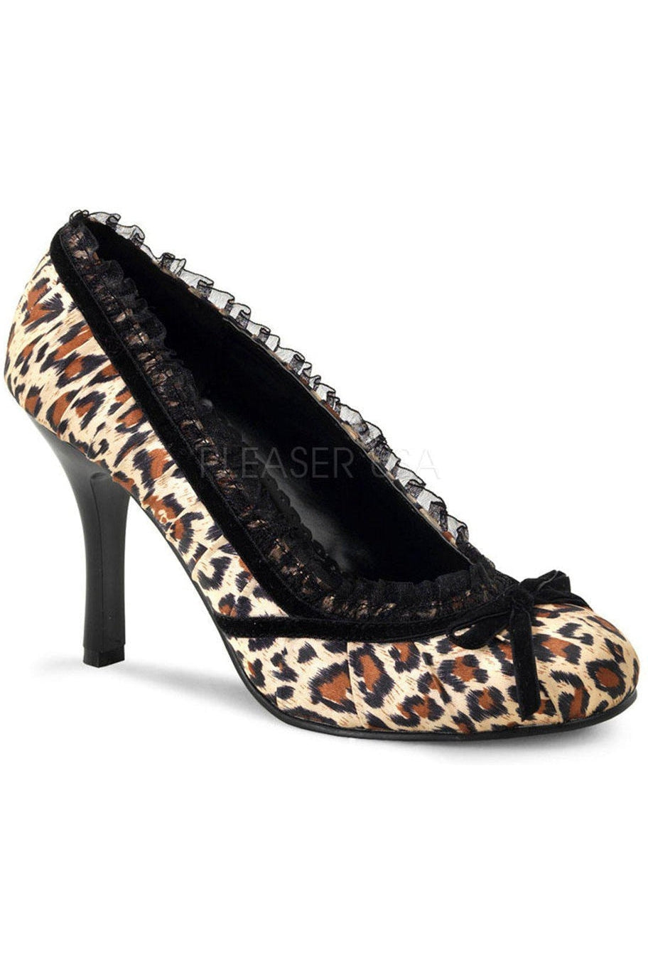 DAINTY-420 Costume Pump | Cheetah Satin-Funtasma-SEXYSHOES.COM