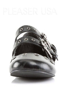 Demonia DAISY-03  Flat in Black Faux Leather