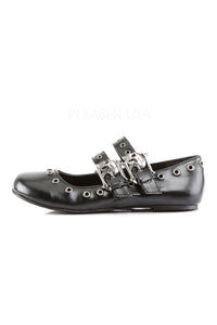 Demonia DAISY-03  Flat in Black Faux Leather