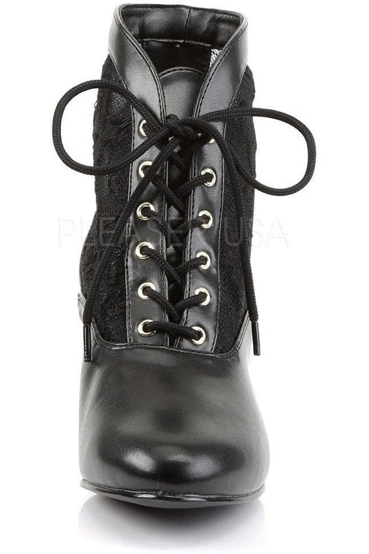 DAME-05 Ankle Boot | Black Lace-Funtasma-Ankle Boots-SEXYSHOES.COM