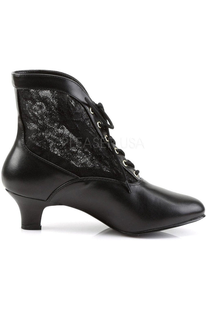 DAME-05 Ankle Boot | Black Lace-Funtasma-Ankle Boots-SEXYSHOES.COM
