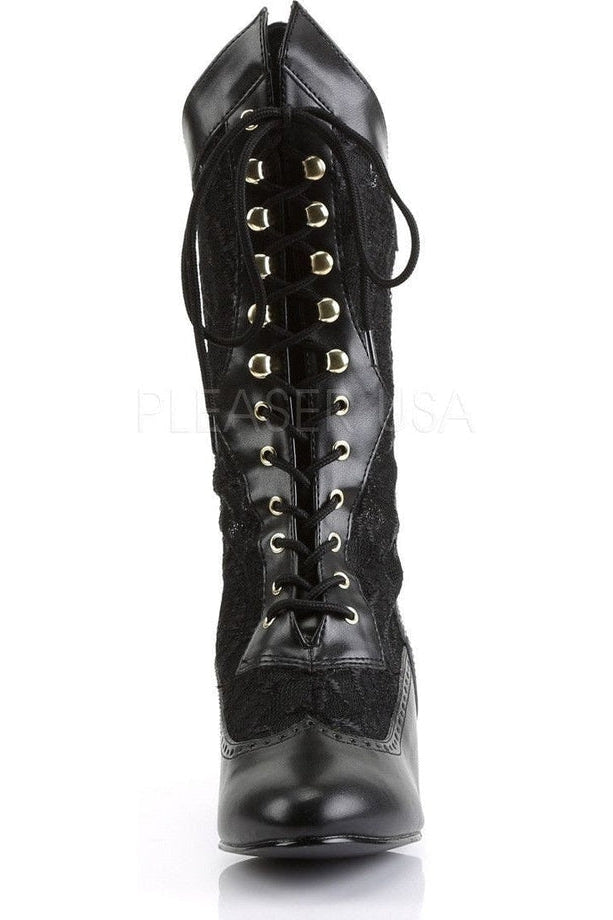 DAME-115 Ankle Boot | Black Lace-Funtasma-Ankle Boots-SEXYSHOES.COM