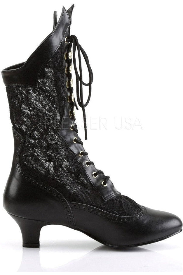 DAME-115 Ankle Boot | Black Lace-Funtasma-Ankle Boots-SEXYSHOES.COM