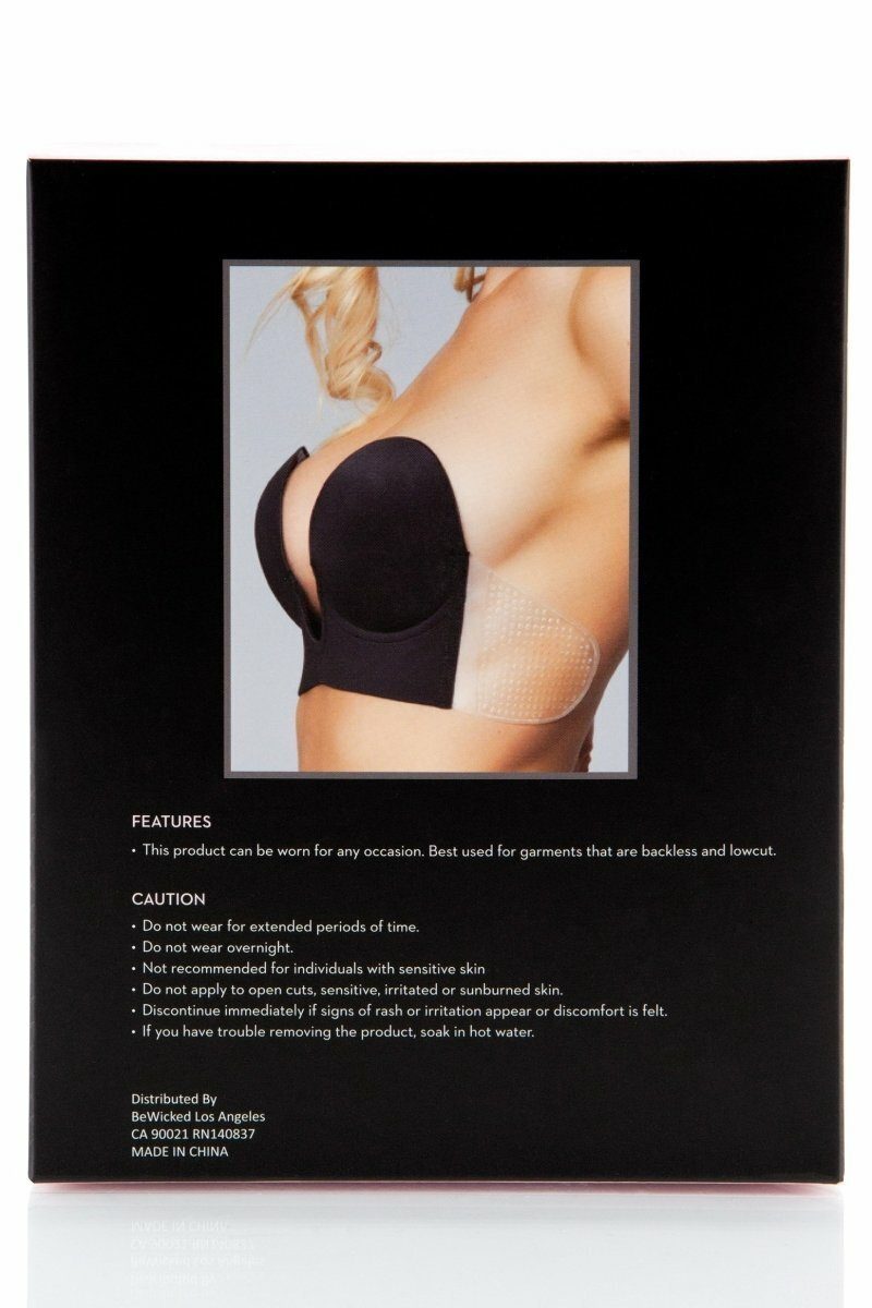 BeWicked Deep V Silicone Bra in Black 