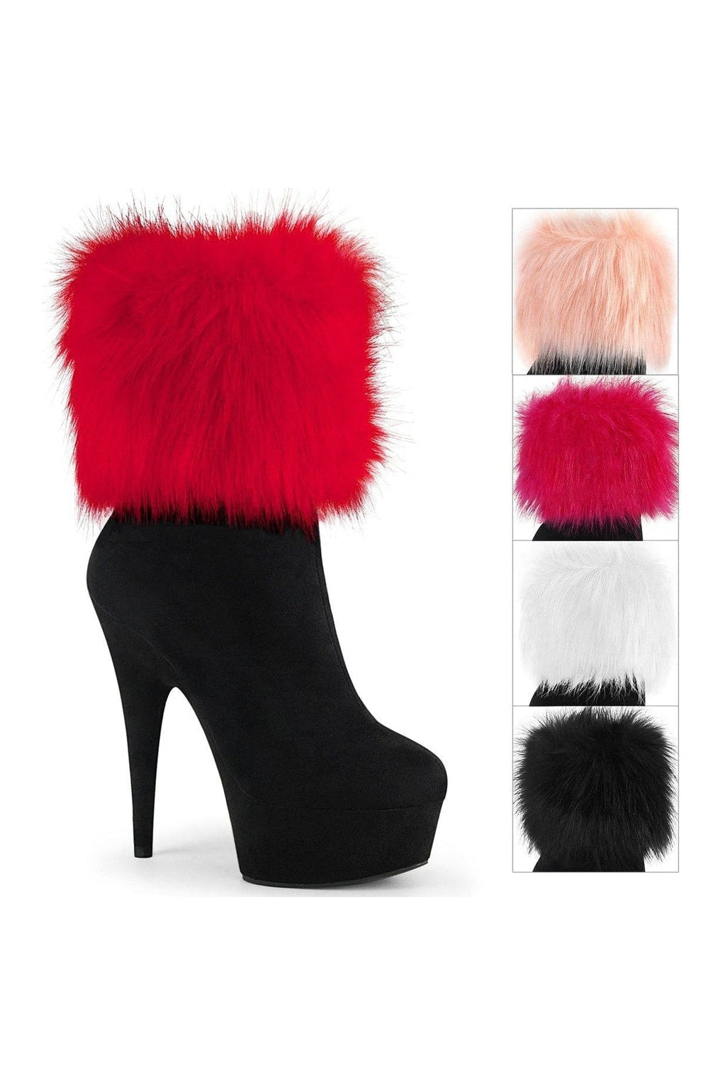 Pleaser DELIGHT-1000 Exotic Boot in Black Faux Suede from SexyShoes.com