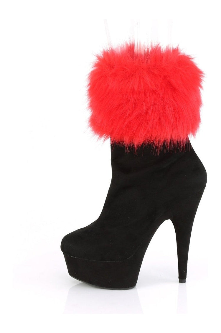 Pleaser DELIGHT-1000 Exotic Boot in Black Faux Suede