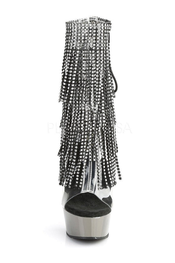 Pleaser DELIGHT-1017RSF Platform Boot in Black Vinyl