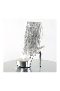 Pleaser DELIGHT-1017RSF Platform Boot in Clear Vinyl