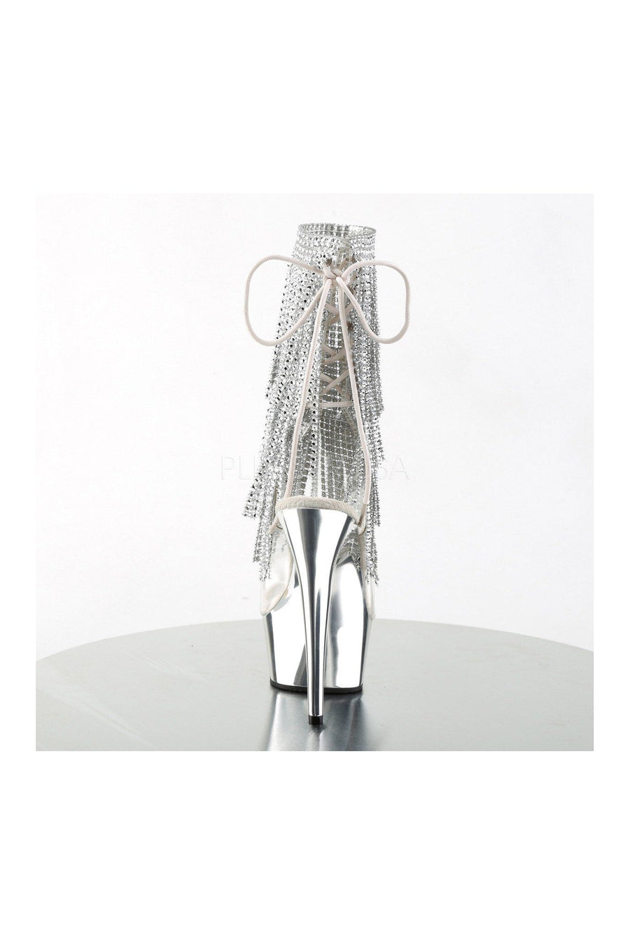 Pleaser DELIGHT-1017RSF Platform Boot in Clear Vinyl