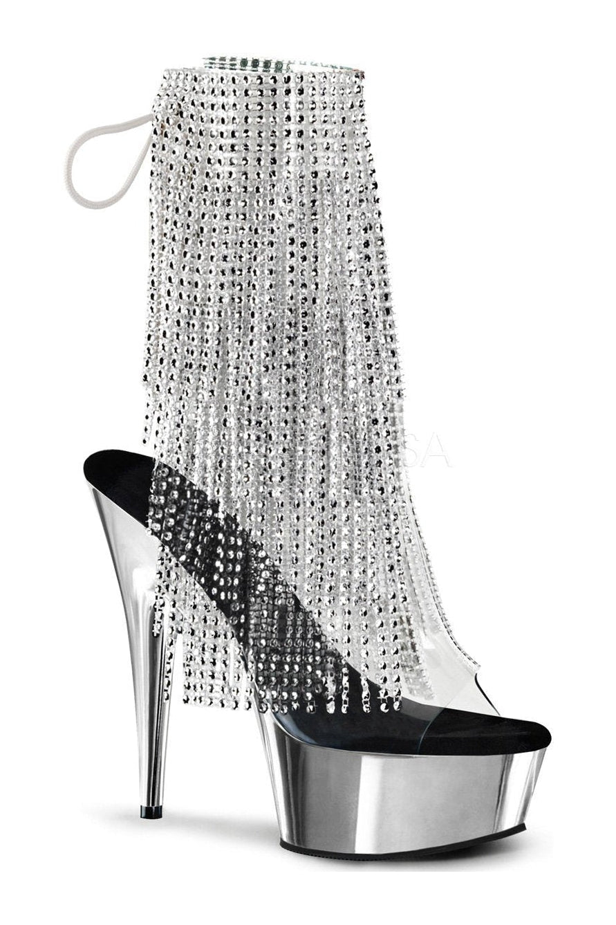 DELIGHT-1017RSF Platform Boot | Clear Vinyl-Pleaser-Clear-Ankle Boots-SEXYSHOES.COM