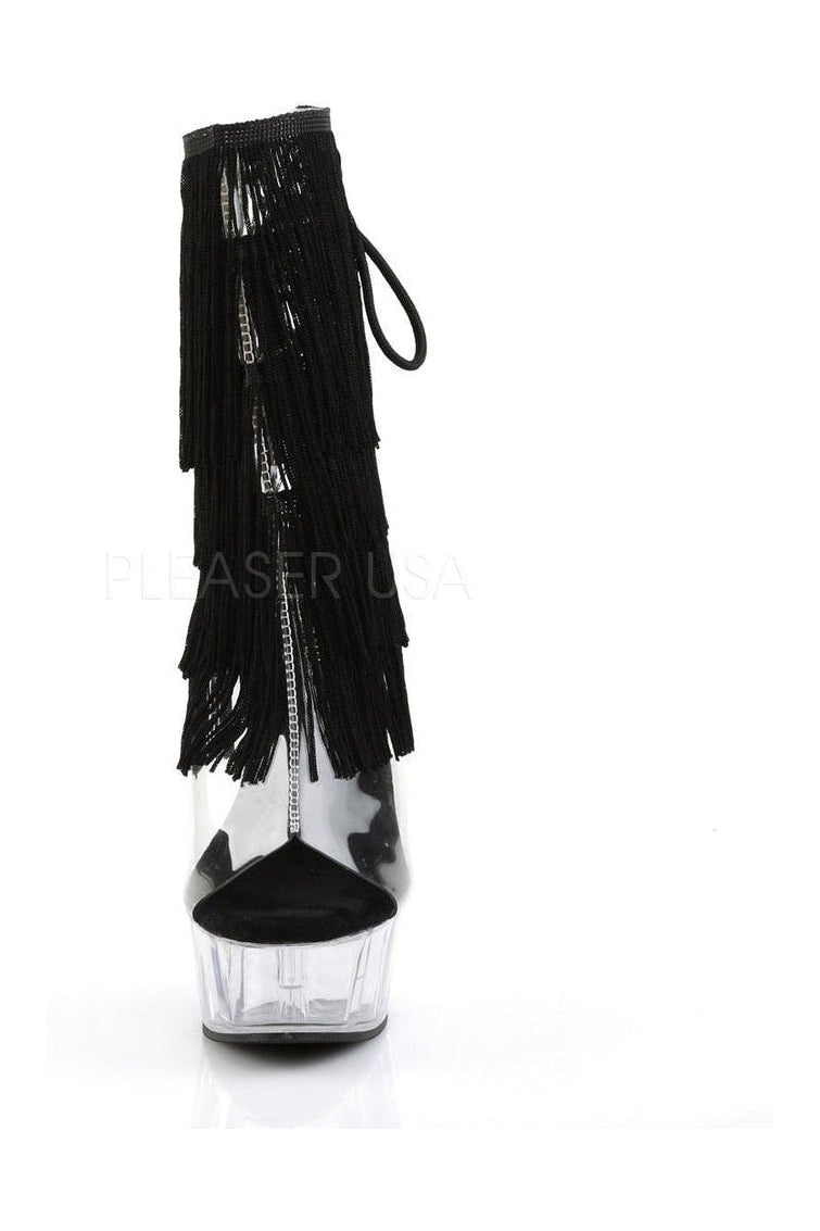 DELIGHT-1017TF Platform Boot | Black Vinyl-Pleaser-Ankle Boots-SEXYSHOES.COM