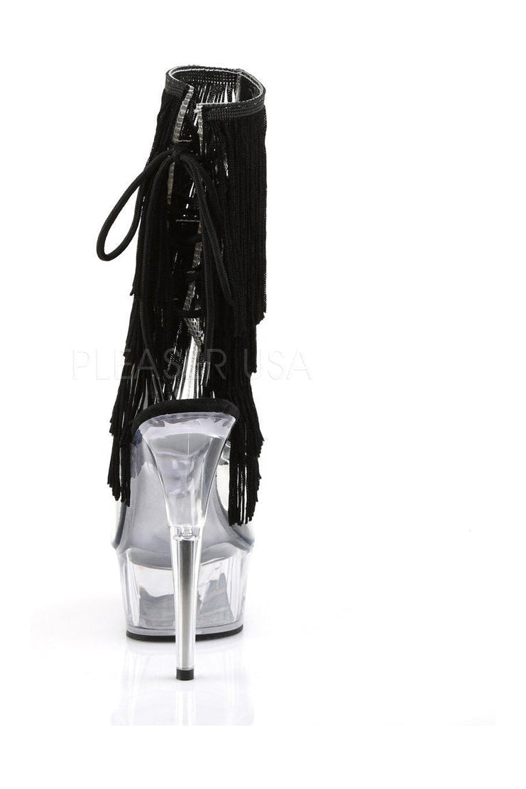 DELIGHT-1017TF Platform Boot | Black Vinyl-Pleaser-Ankle Boots-SEXYSHOES.COM
