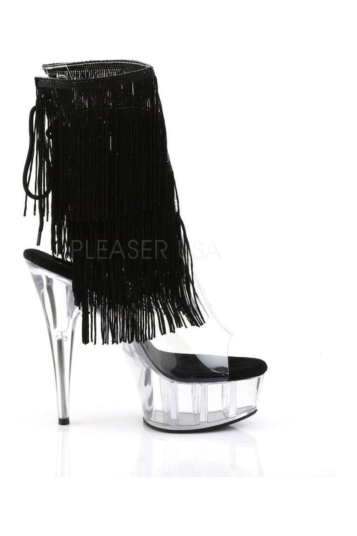 DELIGHT-1017TF Platform Boot | Black Vinyl-Pleaser-Ankle Boots-SEXYSHOES.COM