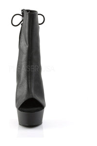 Pleaser DELIGHT-1018 Platform Boot in Black Faux Leather