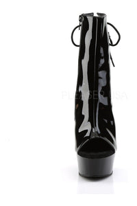 Pleaser DELIGHT-1018 Platform Boot in Black Patent