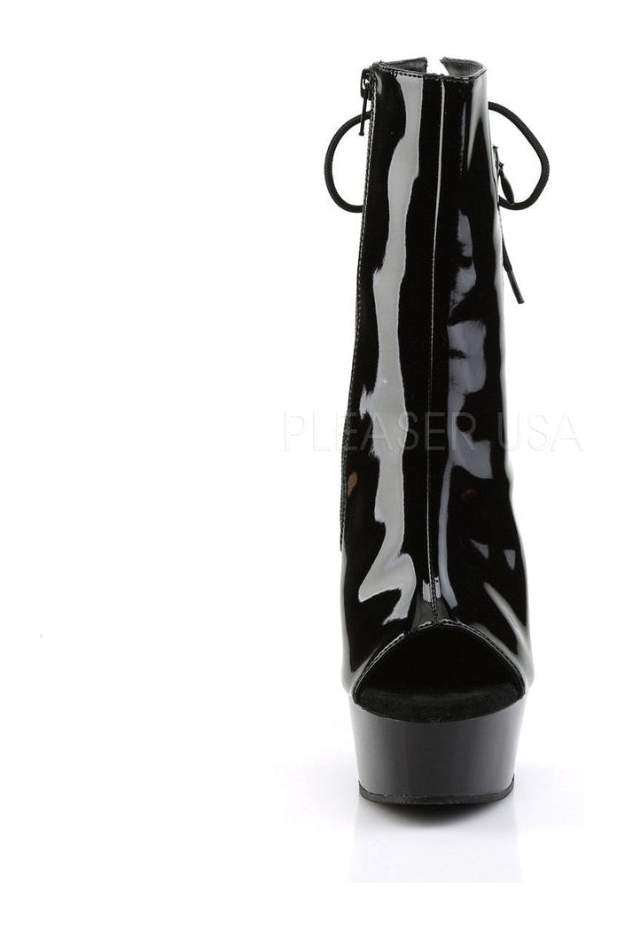 DELIGHT-1018 Platform Boot  | Black Patent