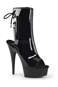 Pleaser DELIGHT-1018 Platform Boot in Black Patent from SexyShoes.com