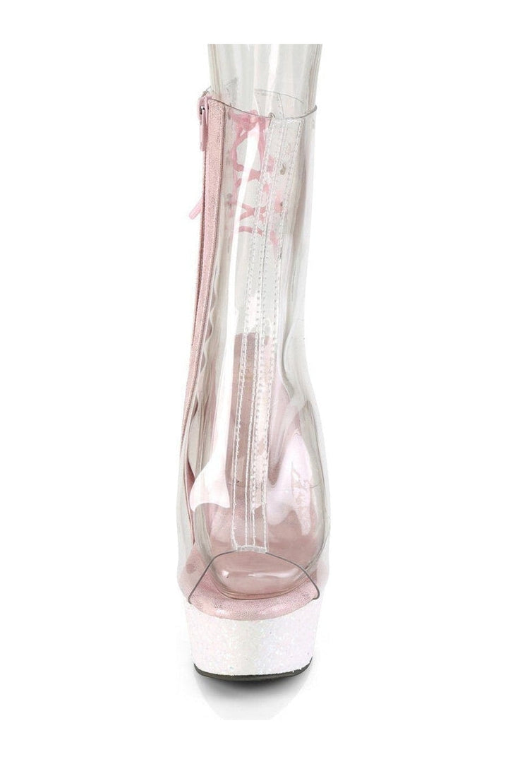 DELIGHT-1018C Stripper Boot | Clear Vinyl-Pleaser