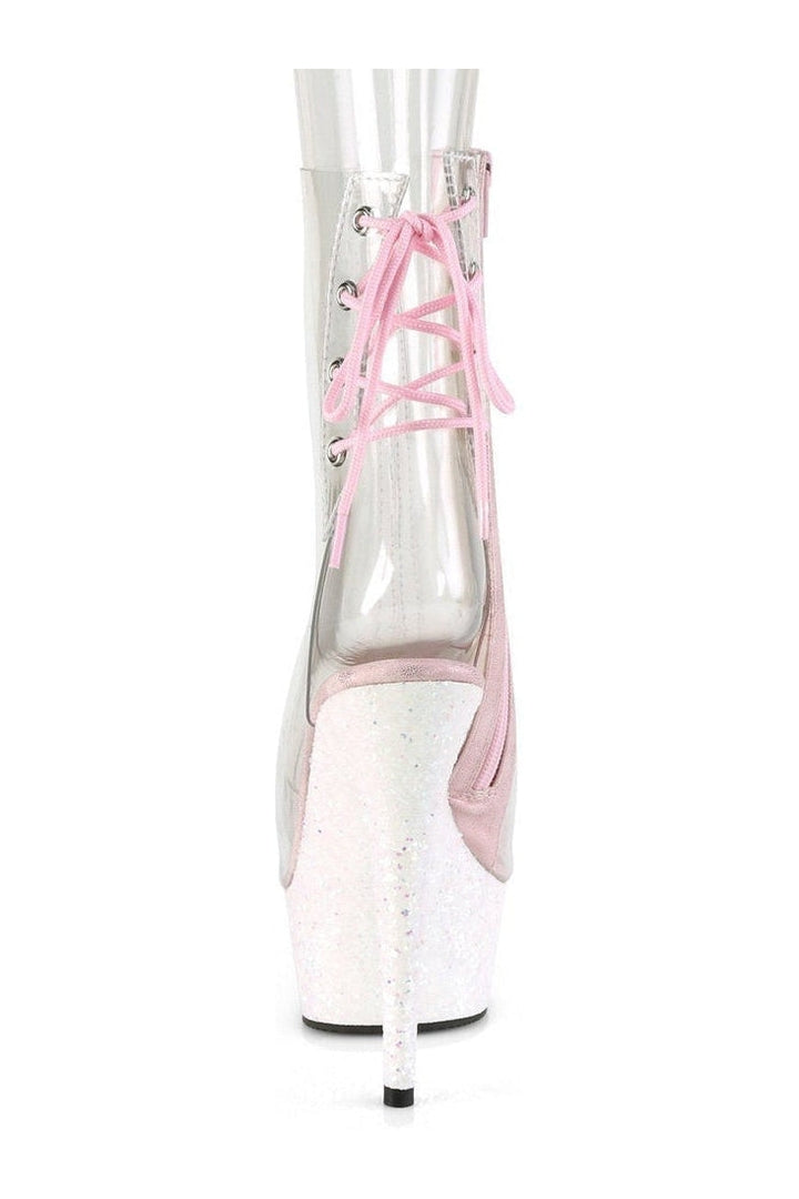 DELIGHT-1018C Stripper Boot | Clear Vinyl-Pleaser