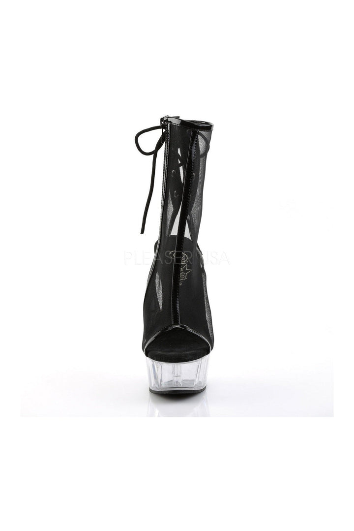 DELIGHT-1018MSH Platform Boot | Black Mesh-Pleaser-Ankle Boots-SEXYSHOES.COM