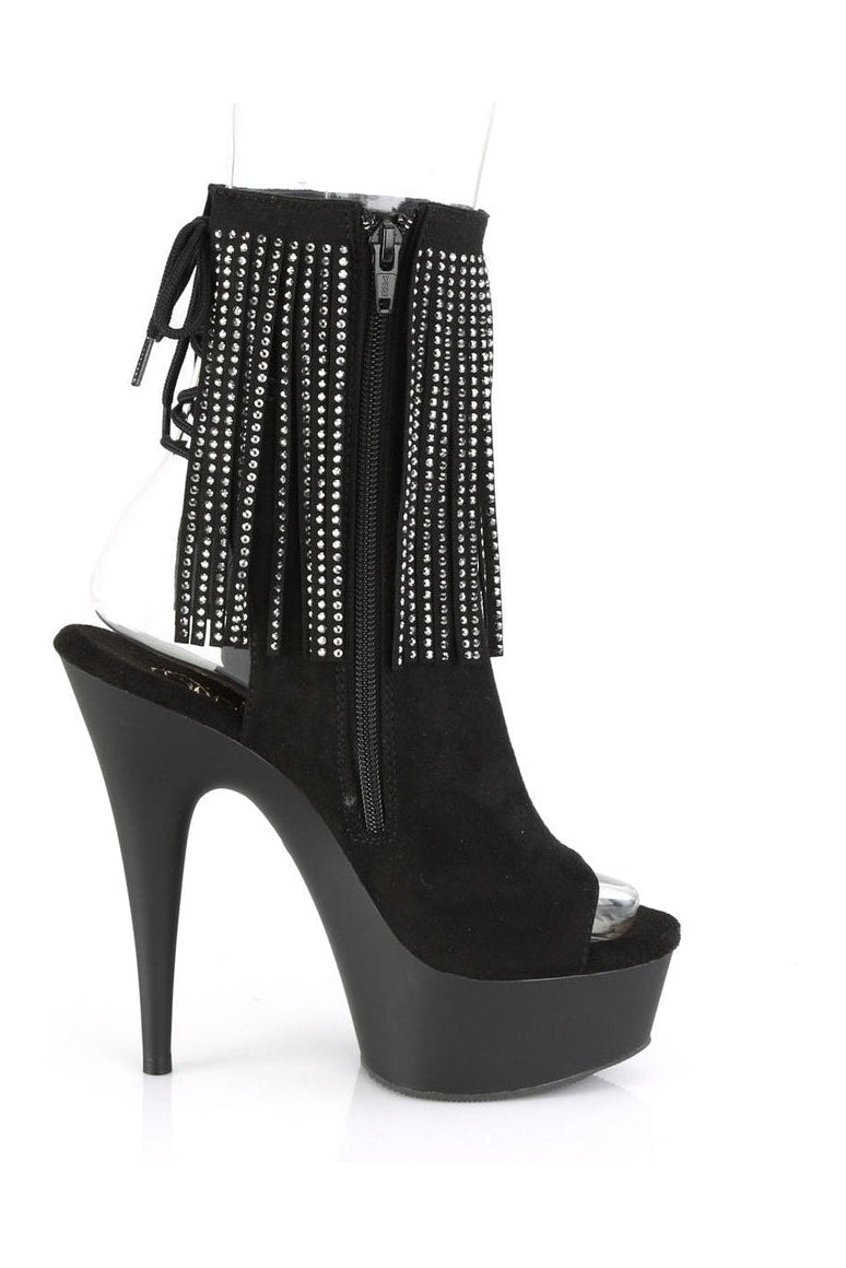 DELIGHT-1018RSF Stripper Boot | Black Fabric-Pleaser