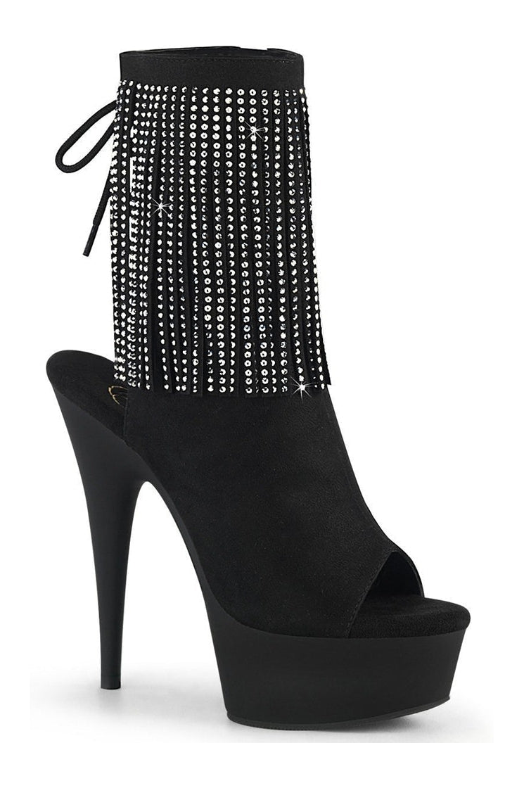 DELIGHT-1018RSF Stripper Boot | Black Fabric-Pleaser